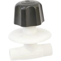 Registro PVC Roscável com Canopla 1990 Herc 1/2 Polegadas, Branco - Embalagem com 12 Unidades