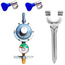 Registro Regulador clickGás Botijão com chave e Abraçadeira