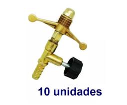 Registro Regulador De Gás Alta Pressão P13 Botijão 10 Peças (02C) Registro Regulador De Gás Alta Pressão P13 Botijão 10 Peças (02C)