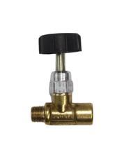 Registro regulador de pressão de gás 1/8 NPT Rosca Macho x Fêmea Latão Registro regulador de pressão de gás 1/8 NPT Rosca Macho x Fêmea Latão