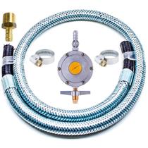 Registro Regulador Gás Botijão+mangueira 1,00Mt+abraçadeiras