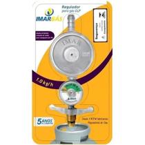 Registro Regulador Gás de Cozinha Com Manometro para Botijão Domestico Fogão Cooktop Forno