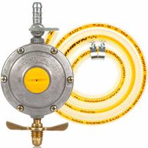 Registro Regulador Válvula de Gás Aliança 506/01 Doméstico com Mangueira 1,20m - Vazão de 2kg/h
