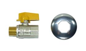 Registro Reto Gás Entrada Rosca Macho 1/2 X 1/2 Fêmea