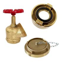 Registro Valvula 2.1/2 Tampao Adaptador 1.1/2 Hidrante Bombeiro Incendio Segurança Proteçao