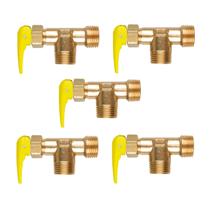 REGISTRO VÁLVULA DE BLOQUEIO P/GÁS GLP 1/2 X 12 NPT ANGULAR JACKWAL - KIT C/5un REGISTRO VÁLVULA DE BLOQUEIO P/GÁS GLP 1/2 X 12 NPT ANGULAR JACKWAL - KIT C/5un