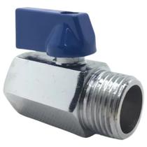 Registro valvula de esfera macho/femea mini alavanca rosca 1/4