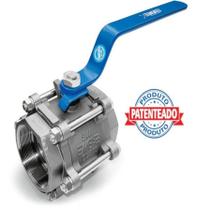 Registro Válvula Esfera Tripartida Inox Mga Tp Si Pr 3 Registro Válvula Esfera Tripartida Inox Mga Tp Si Pr 3