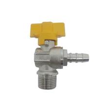 Registro Válvula Gás Esfera Angular 90 1/2 Nptm X 3/8 Bm