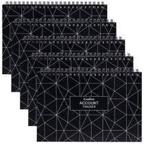 Registros de Cheques CASMONAL A5 21,6x14 cm Preto Pacote com 5
