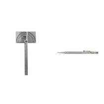 Regla Transportadora de Ángulos General Tools 17 Acero Inoxidable 15 cm + Grabador de Carburo de Tungsteno 88 cm