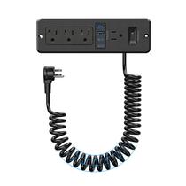 Regleta de alimentación para cajón HEZI con USB-C de 65W y cable de 6 pies