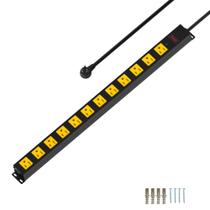 Regleta OKCHILD de Metal con 12 Tomas y Protector Contra Sobretensiones, Cable de 3 m Regleta OKCHILD de Metal con 12 Tomas y Protector Contra Sobretensiones, Cable de 3 m