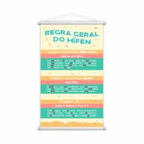 Regra Geral do Hífen Banner Escolar Pedagógico 80x50cm