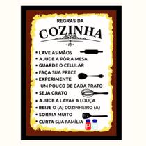 "Regras da cozinha"Quadro Decorativo cozinha curta a familia "Regras da cozinha"Quadro Decorativo cozinha curta a familia