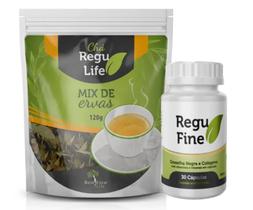 Regu fine - 30 capsulas + cha regu life 120g