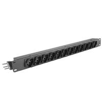 Régua 12 Tomadas 10a Luminos Regua De Energia Metal Rack 19 Cor Preto 110v-220v