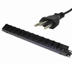 Régua 12 Tomadas Rack 19 110v/220v - 2000 watts - 20 Unidades