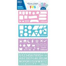 Régua 15cm Stencil Fun c/ 4un Tilibra Régua 15cm Stencil Fun c/ 4un Tilibra