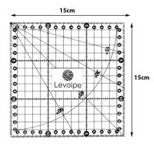 Regua 15x15 Cm Milimetrada Patchwork - Levolpe