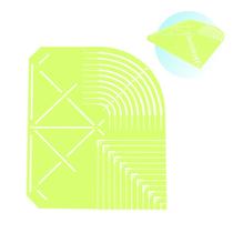 Régua 3 em 1 Curvas Canto Mitrado Caixa de Leite Verde