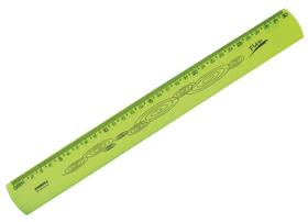 Regua 30 Cm Flexivel Amarela Neon Waleu Regua 30 Cm Flexivel Amarela Neon Waleu