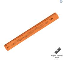 Régua 30 cm Flexível Laranja - Waleu Régua 30 cm Flexível Laranja - Waleu