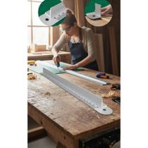 Régua 30cm Aço Inox c/ Proteção Dedos Medição Segura