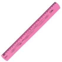 Régua 30cm Flexivel Neon Rosa 10270055 Waleu