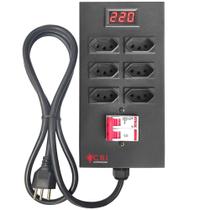 Régua 6 Tomadas 2 Disjuntores 4000w