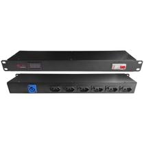 Régua 6 Tomadas Disjuntor Voltímetro Powercon 19 4000w