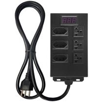 Régua 6 Tomadas Mista Com Voltímetro 4000w