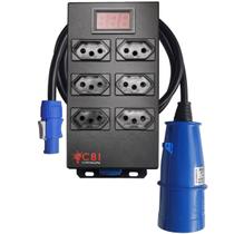 Régua 6 Tomadas Voltímetro Powercon Industrial 4000w