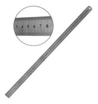 Régua 60 cm Aço Inox Escolar Escritório Casa Estudos