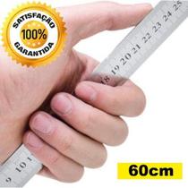 Régua 60cm 24 Polegadas Aço Inox Projetista Profissional.