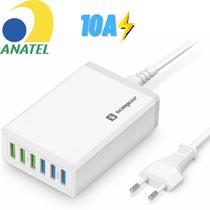 Regua 6x Usb Carregador Tomada Hub 10a Turbo Rapido