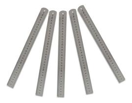 Régua Aço Inox 30cm Dupla Face