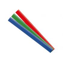 Régua Acrílica Waleu Colorida 30cm PCT C/25