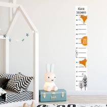 Régua Adesivo de Crescimento Raposa Quarto Infantil