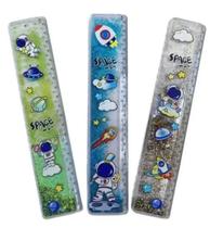 Régua Água Com Glitter Space Travel 20 Cm Stars Régua Água Com Glitter Space Travel 20 Cm Stars