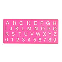 Régua Alfanumérica Letras e Números A-Z 0-9 Plástica para Escrita Desenho e Uso Escolar COR:ROSA Régua Alfanumérica Letras e Números A-Z 0-9 Plástica para Escrita Desenho e Uso Escolar COR:ROSA