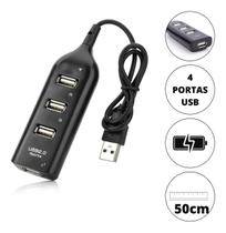 Regua Cabo Hub Usb 2.0 De 4 Portas Rápidas Extensão Usb P Pc