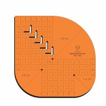 Régua Caixa Leite Gabarito Patchwork Pw9 15 Cm Laranja Fenix