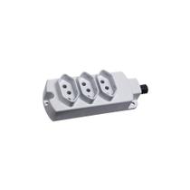 Régua Com 3 Tomadas Margirius Tmu3-320 2p+t 20A Cinza Claro Bivolt