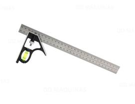 Regua Com Nivel e Riscador em Inox 12" 30 cm - 05483 Titanium