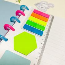 Régua com Sticky Notes 7,5 x 20,5 para Caderno de Disco - Tipo Inteligente e Wire-o (Systemflex)