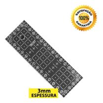 Régua Corte 05x15cm 3mm Patchwork Cartonagem Scrapbook.