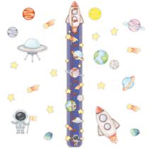 Régua Crescimento e Adesivos Decorativo Infantil Astronauta Régua Crescimento e Adesivos Decorativo Infantil Astronauta