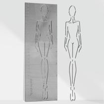 Régua Croqui Desenho De Moda - Corpo Feminino Articulado - Maximus Tecidos