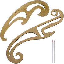 Régua. Curva Francesa Molde Alfaiate Confecção Textil + Giz.